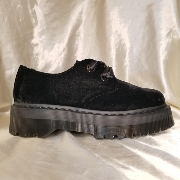 Dr. Martens Holly Velvet platform shoes - Picture 2 of 4